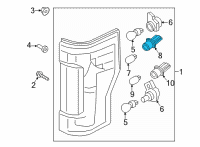 OEM 2020 Ford F-350 Super Duty Signal Bulb Socket Diagram - LC3Z-13411-A