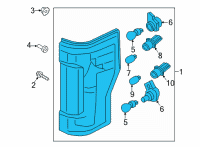 OEM Ford F-250 Super Duty Tail Lamp Diagram - LC3Z-13404-C