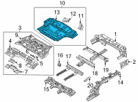 OEM 2022 Kia Sorento Panel Assembly-Rear FLOO Diagram - 65513P2050