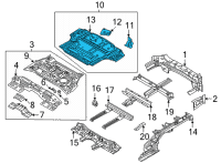OEM Kia Sorento PNL Assembly-Rr Floor Rr Diagram - 65530P2050