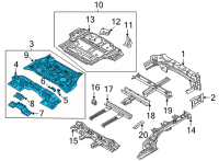 OEM Kia Sorento PNL Assembly-Rr Floor Fr Diagram - 65520P2550
