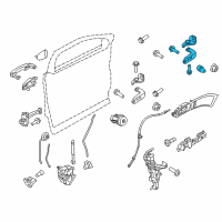 OEM 2019 Ford Explorer Upper Hinge Diagram - BB5Z-7822800-C