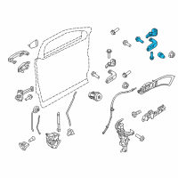 OEM 2017 Ford Police Interceptor Utility Upper Hinge Diagram - BB5Z-7822800-C