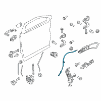 OEM Ford Police Interceptor Utility Release Cable Diagram - BB5Z-78221A00-A