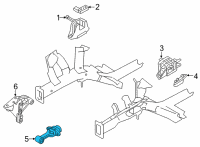 OEM 2021 Hyundai Elantra Bracket Assembly-Roll Rod Diagram - 21950-BY000