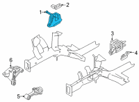 OEM 2022 Hyundai Elantra Bracket Assembly-Engine MTG Diagram - 21810-AA100