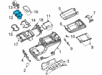 OEM 2021 Jeep Grand Cherokee L CUPHOLDER-Console Diagram - 68541928AA