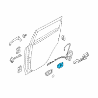 OEM Kia Soul Door Inside Handle Assembly, Right Diagram - 826202K200AU5