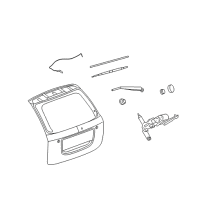 OEM 2009 Pontiac Torrent Hose-Windshield Washer Nozzle Hose Connect Diagram - 15270532