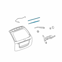 OEM 2008 Chevrolet Equinox Rear Blade Diagram - 19192666