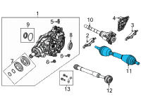 OEM Jeep Grand Cherokee L Shaft-Axle Half Diagram - 68380003AB