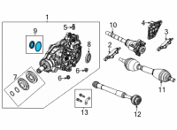 OEM 2021 Jeep Grand Cherokee L Differential Diagram - 68531108AA