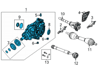 OEM 2021 Jeep Grand Cherokee L Axle-Front Complete Diagram - 68340267AC