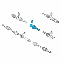 OEM 2019 Hyundai Santa Fe Boot Kit-FR Axle Wheel Side Diagram - 49581-C6280