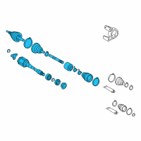 OEM 2013 Toyota Avalon Shaft Assembly, Front Drive, Left Diagram - 43420-06A90