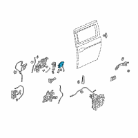 OEM Honda Odyssey Actuator Assembly, Driver Side Slide Door Lock Diagram - 72663-SHJ-A11