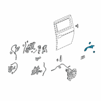 OEM 2010 Honda Odyssey Handle Assembly, Passenger Side Slide Door (Outer) Diagram - 72640-SHJ-A01