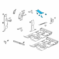 OEM 2008 GMC Yukon Windshield Pillar Trim Diagram - 20962792