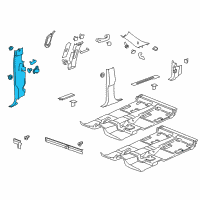 OEM 2014 Chevrolet Silverado 3500 HD Lock Pillar Trim Diagram - 22871303