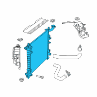 OEM 2012 Jeep Grand Cherokee Engine Cooling Radiator Diagram - 52014529AB