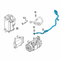 OEM 2017 BMW 740i xDrive Refrigerant Line, Double Pipe Diagram - 64-53-9-361-112