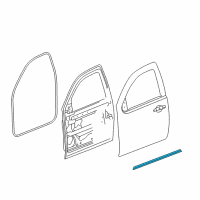 OEM Cadillac Lower Weatherstrip Diagram - 20835971