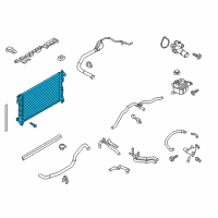 OEM 2014 Lincoln MKS Radiator Diagram - EG1Z-8005-B