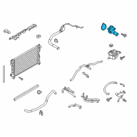 OEM Lincoln MKZ Thermostat Unit Diagram - CJ5Z-8575-A