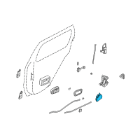 OEM 1998 Infiniti Q45 Rear Door Lock Actuator Diagram - 82552-5P013