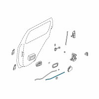 OEM Nissan Pathfinder Rod-Lock Knob, RH Diagram - 82512-0W000