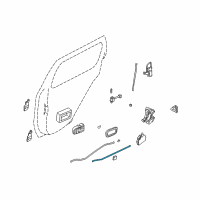 OEM 2001 Nissan Pathfinder Rod-Lock Knob, RH Diagram - 82512-0W000