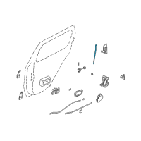 OEM 1996 Nissan Pathfinder Rod Assy-Outside Handle, Rear RH Diagram - 82608-0W000