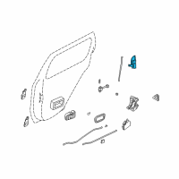 OEM 2004 Nissan Pathfinder Rear Door Outside Handle Assembly Left Diagram - 82607-3W411