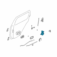 OEM 2000 Infiniti G20 Lock Assy-Rear Door, Rh Diagram - 82502-5P01A