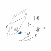 OEM 1998 Infiniti QX4 Handle Assembly-Dr Inside, LH Diagram - 80671-0W005