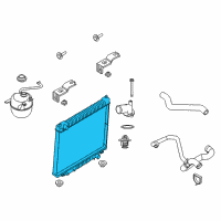 OEM 2002 Ford E-150 Econoline Radiator Assembly Diagram - 9C2Z-8005-A