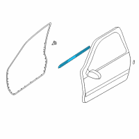 OEM 2002 Nissan Quest MOULDING Assembly-Front Door Outside, R Diagram - 80820-7B000