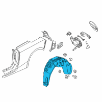 OEM 2017 Buick Cascada Wheelhouse Liner Diagram - 13369104