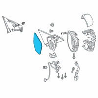 OEM 2021 Honda Civic Mirror Set, Driver Side (Flat) (Heated) Diagram - 76253-TGG-A01