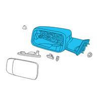 OEM 2020 Ram 3500 Outside Rear-View Mirror Right Diagram - 68374948AD