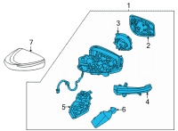 OEM Nissan Versa DOOR MIRROR ASSY-RH Diagram - 96301-5EE9B