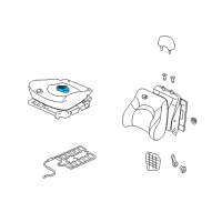 OEM Hyundai XG350 Heater-Front Seat Cushion Diagram - 88190-39302