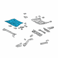 OEM 2006 Toyota Avalon Center Floor Pan Diagram - 58211-07080