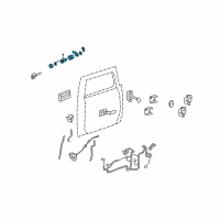 OEM 2009 Hummer H2 Cylinder Asm-Front Side Door Lock Diagram - 15898566