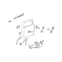 OEM 2008 Hummer H2 Rod-Front Side Door Lock Cyl Diagram - 15055885