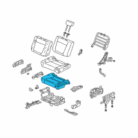 OEM 2009 Honda Element Pad Assembly, Right Rear Seat Cushion Diagram - 82132-SCV-L02