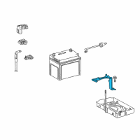 OEM 2010 Lexus GS450h Clamp Sub-Assy, Battery Diagram - 74406-30020