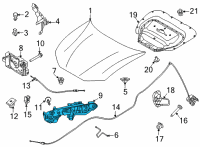 OEM 2022 Ford Mustang Mach-E LATCH ASY - HOOD Diagram - LJ8Z-16700-B