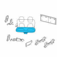 OEM 2003 Dodge Caravan Cushion-Rear Seat Diagram - UE021QLAB