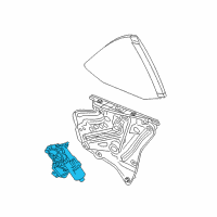 OEM 2013 Chevrolet Camaro Motor, Quarter Window Regulator Diagram - 22806506